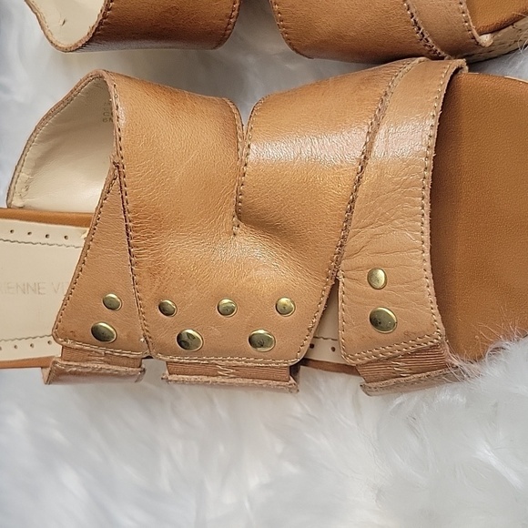 1.ADRIENNE VITTADINI Corral Cork Wedge Sandal Size 6 - Picture 2 of 11